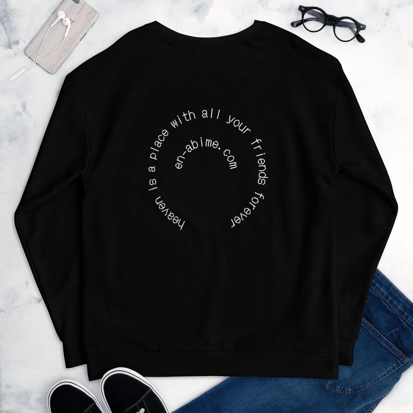 "heaven is a radio station" unisex sweatshirt