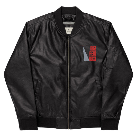 "songs for sinners" fake leather bomber jacket